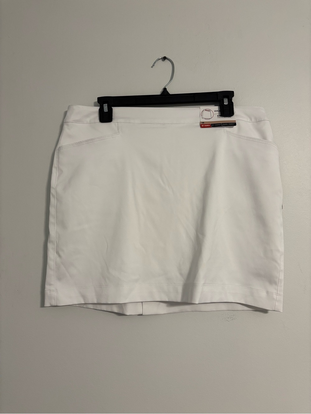 Grand Slam Performance White Golf Skort Size 12 NWT Stretch On Course